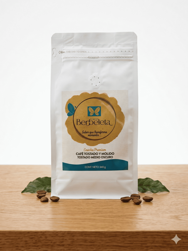 Café tostado y molido medio oscuro