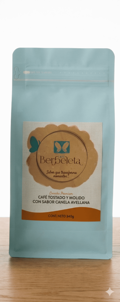 CAFÉ TOSTADO Y MOLIDO, CON SABOR CANELA AVELLANA