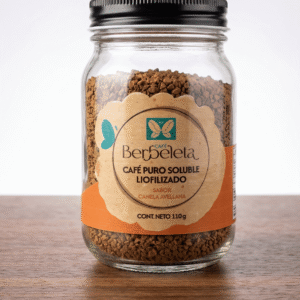 CAFÉ PURO SOLUBLE LIOFILIZADO, SABOR CANELA AVELLANA