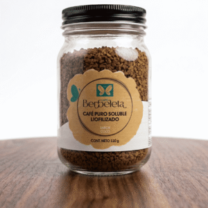 CAFÉ PURO SOLUBLE LIOFILIZADO, SABOR COCO
