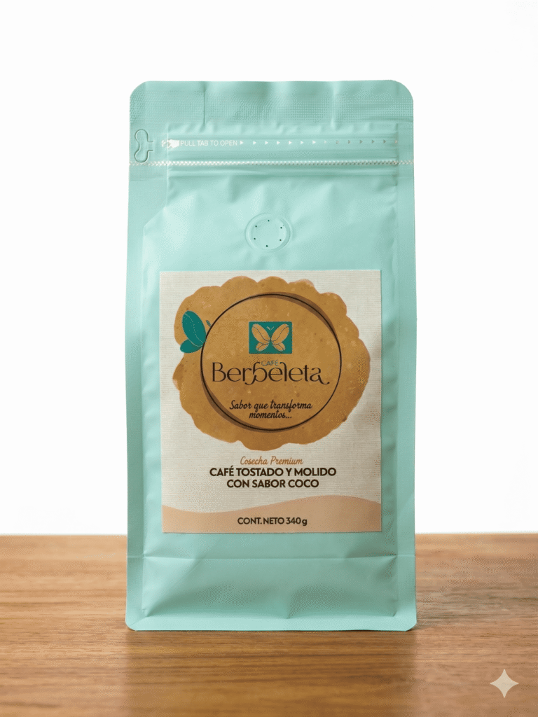 CAFÉ TOSTADO Y MOLIDO, CON SABOR COCO